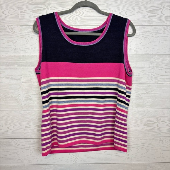 Escada Stripe Wool/Cashmere Blend Sweater Set Size 46 (XXL) - Picture 9 of 14